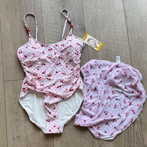 Betsey Johnson Pink Cherry One-Piece Swimsuit